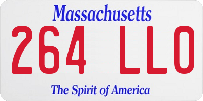 MA license plate 264LL0