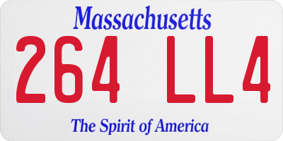 MA license plate 264LL4