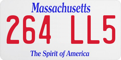 MA license plate 264LL5