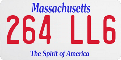 MA license plate 264LL6