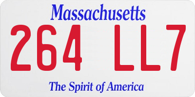 MA license plate 264LL7