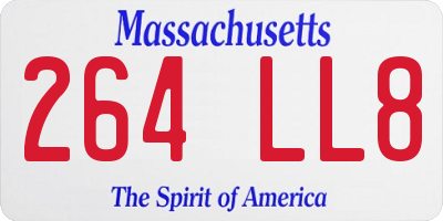 MA license plate 264LL8