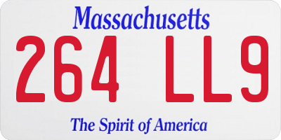 MA license plate 264LL9
