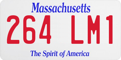 MA license plate 264LM1