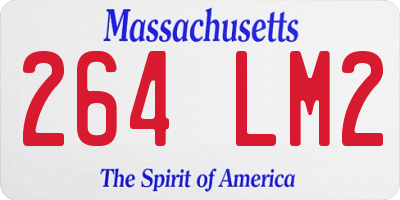 MA license plate 264LM2