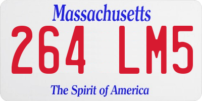 MA license plate 264LM5
