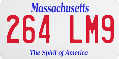 MA license plate 264LM9