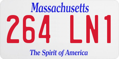 MA license plate 264LN1