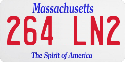 MA license plate 264LN2
