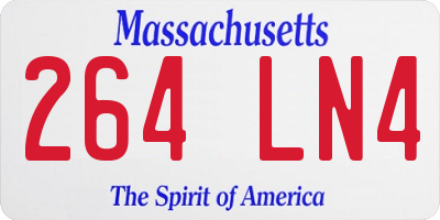 MA license plate 264LN4