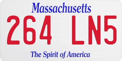 MA license plate 264LN5