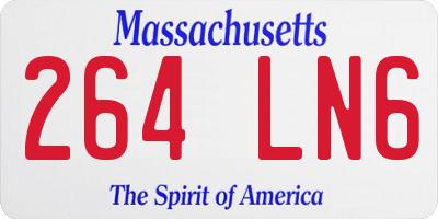 MA license plate 264LN6