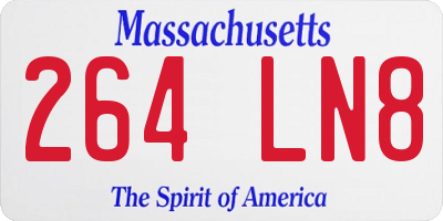 MA license plate 264LN8