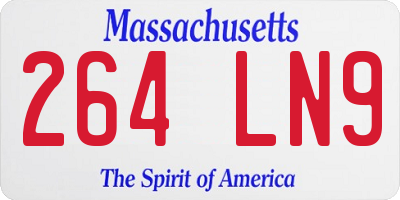 MA license plate 264LN9