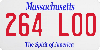 MA license plate 264LO0