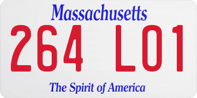 MA license plate 264LO1