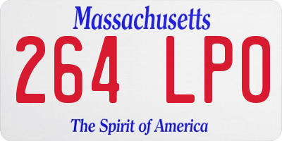 MA license plate 264LP0