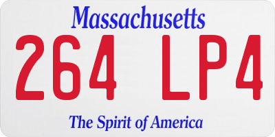 MA license plate 264LP4