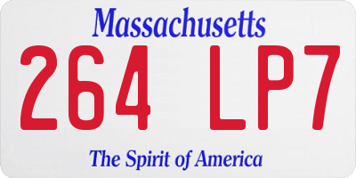 MA license plate 264LP7