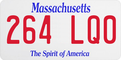 MA license plate 264LQ0