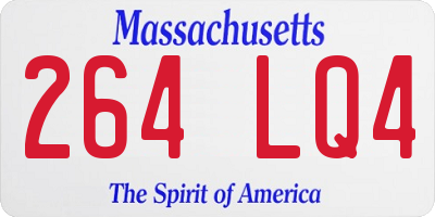 MA license plate 264LQ4
