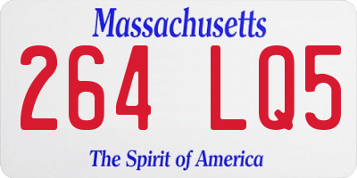 MA license plate 264LQ5