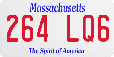 MA license plate 264LQ6