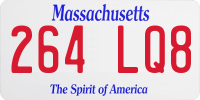 MA license plate 264LQ8