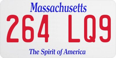MA license plate 264LQ9