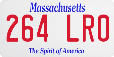 MA license plate 264LR0