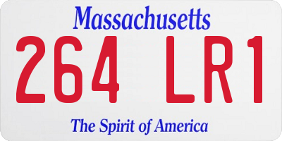 MA license plate 264LR1