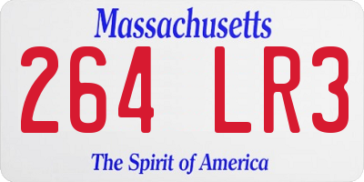 MA license plate 264LR3