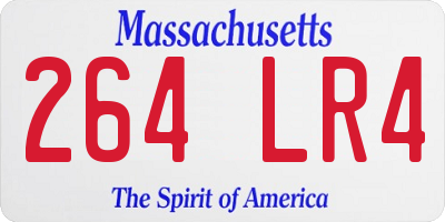 MA license plate 264LR4