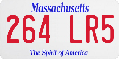 MA license plate 264LR5