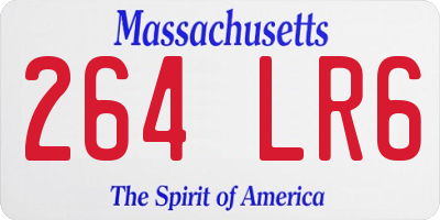 MA license plate 264LR6