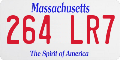 MA license plate 264LR7