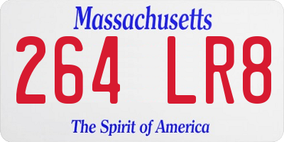 MA license plate 264LR8