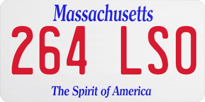 MA license plate 264LS0