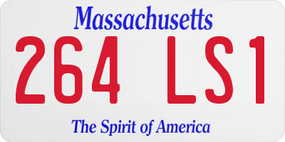 MA license plate 264LS1