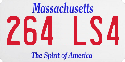 MA license plate 264LS4