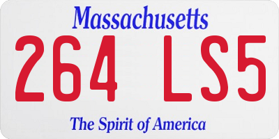 MA license plate 264LS5