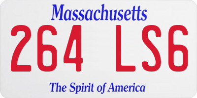 MA license plate 264LS6