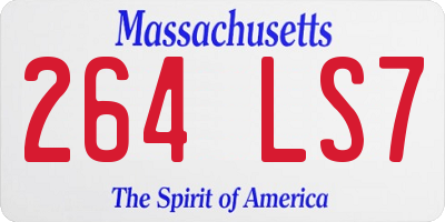 MA license plate 264LS7