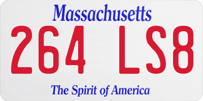 MA license plate 264LS8