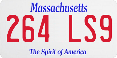 MA license plate 264LS9