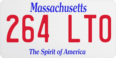 MA license plate 264LT0