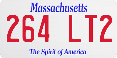MA license plate 264LT2
