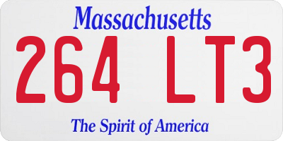 MA license plate 264LT3