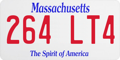MA license plate 264LT4