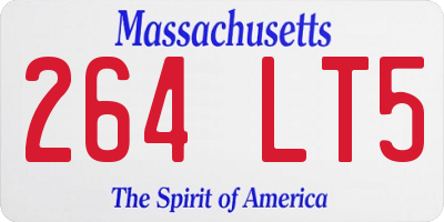 MA license plate 264LT5